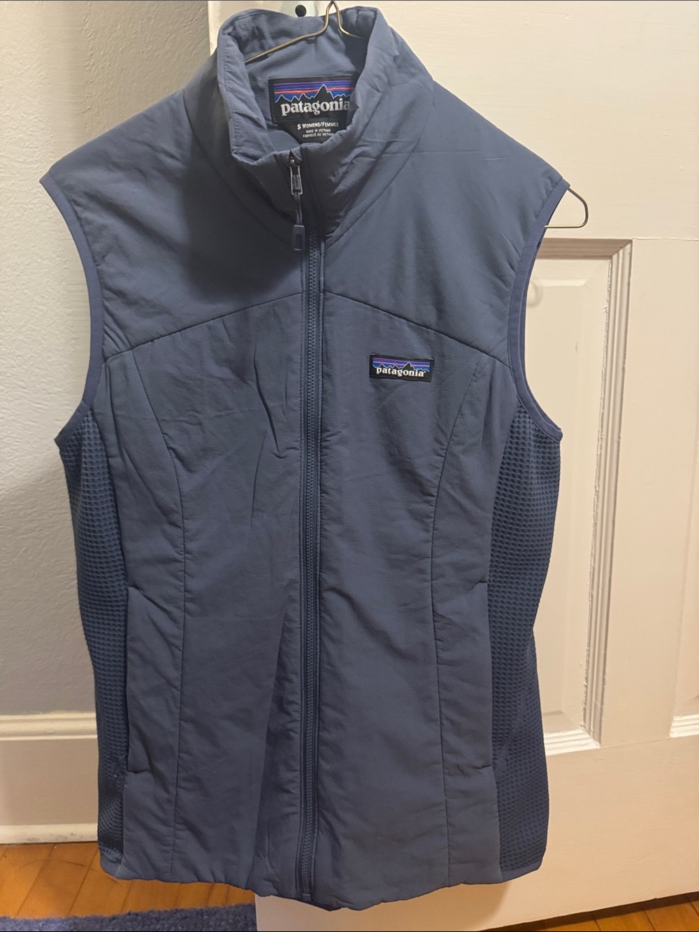 Patagonia Blue Women's Insulated Vest with Mesh Side Panels